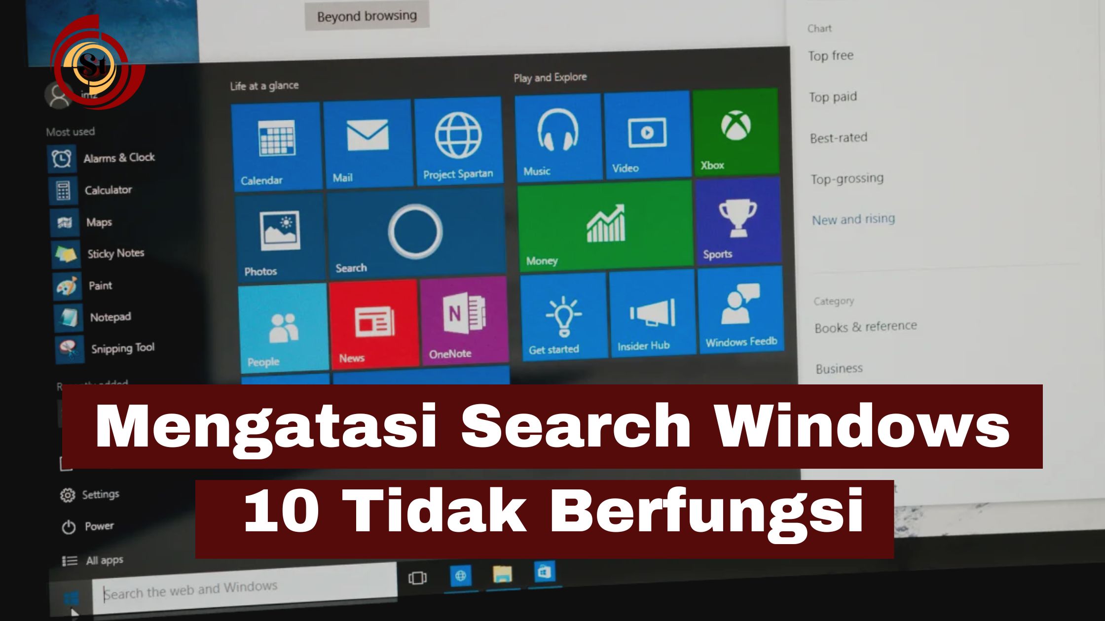 Search Windows 10 Error